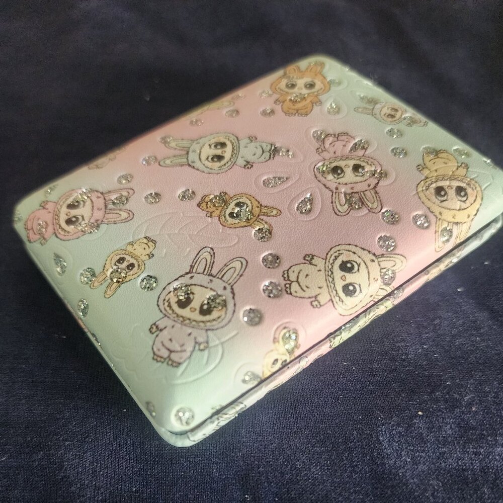 Labubu Monster makeup  compact or pocket mirror with crystals NEW 3.5x2.5 inches
